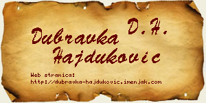 Dubravka Hajduković vizit kartica